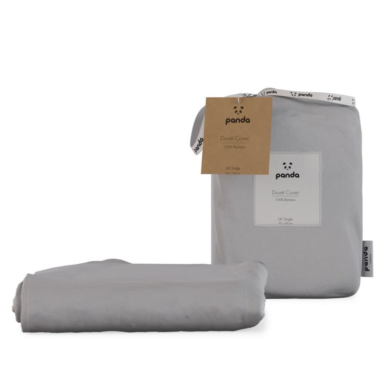 Bamboo Duvet Cover - Grey | Panda London | Life Before Plastic